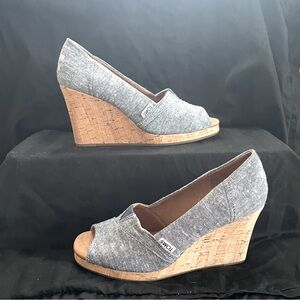 Tom’s classic wedge sandal women’s size 6.5W US.